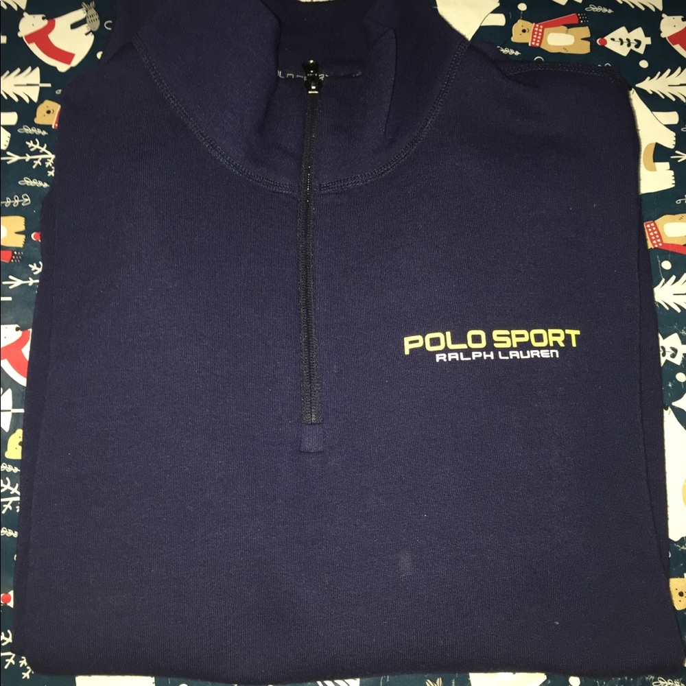 Men’s L Polo sport navy blue sweater